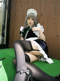 Black silk game beauty [Cosplay] izayoi Sakuya Japanese super seductive beauty photo(23)